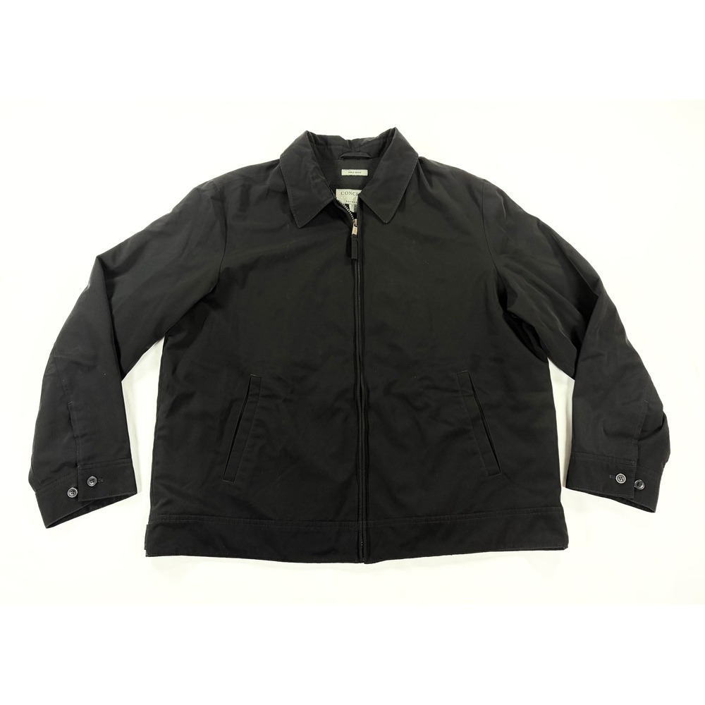 Concepts By Claiborne Lightweight Golf Jacket Black Mens Extra Large XL Retro